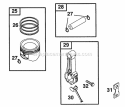 Piston Grp Diagram and Parts List for 252416-0734-01  Briggs and Stratton Engine